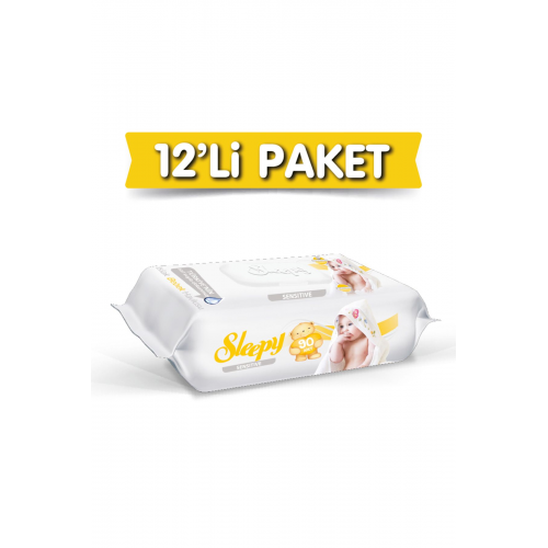 Sensitive Islak Havlu 12x90 Lı 12 Paket 1080 Yaprak