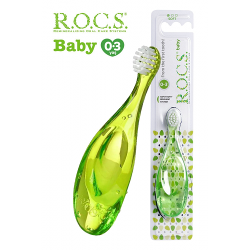 R.o.c.s Baby 0-3 Yaş Bebek Diş Fırçası Yeşil