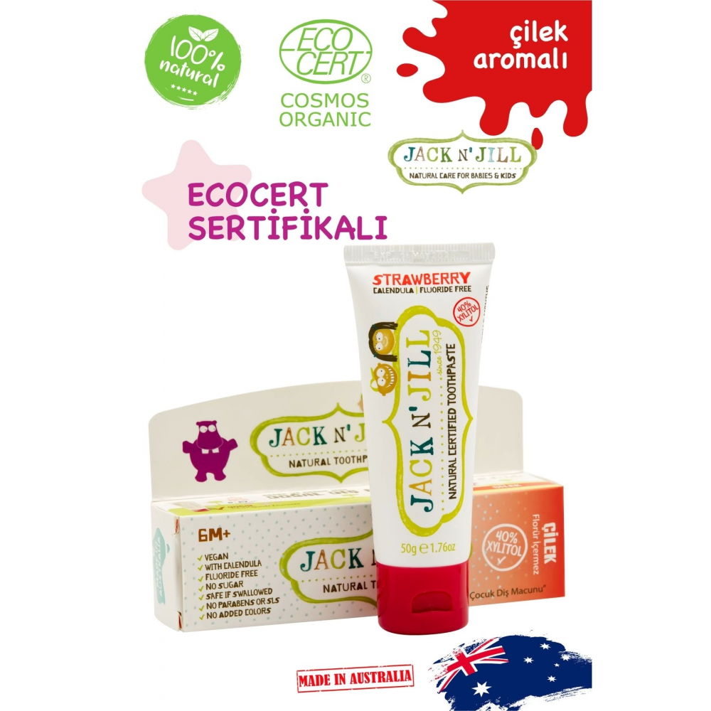 Jack N' Jill Doğal Diş Macunu Çilek 50 gr 1 Adet