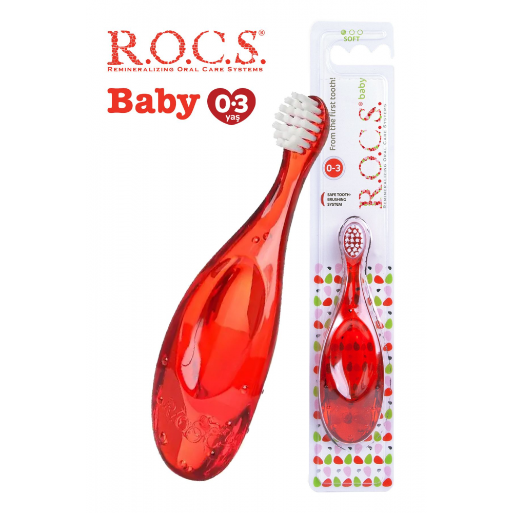 Rocs Baby 0-3 Yaş Elma Püresi Tadında Diş Macunu 45g + Diş Fırçası Seti