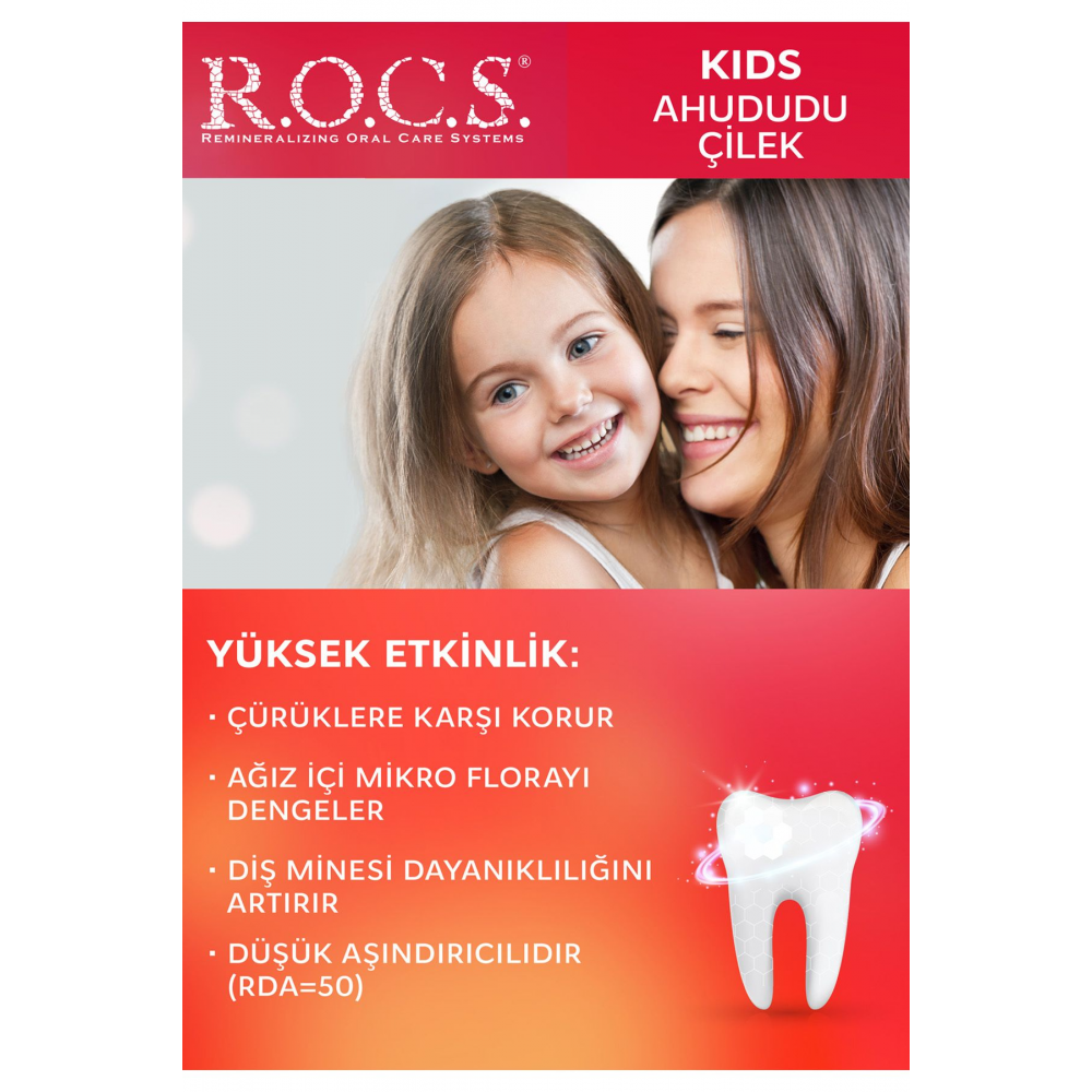 Rocs Kids Yaz Esintisi Ahududu& Çilek Diş Macunu 45g 4-7 Yaş 4607034470517