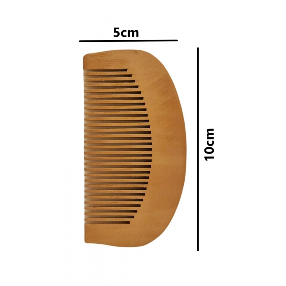 Maxi Boy Doğal Keçi Kılı Bebek Saç Fırçası Ve Doğal Ahşap Tarak 2'li Set