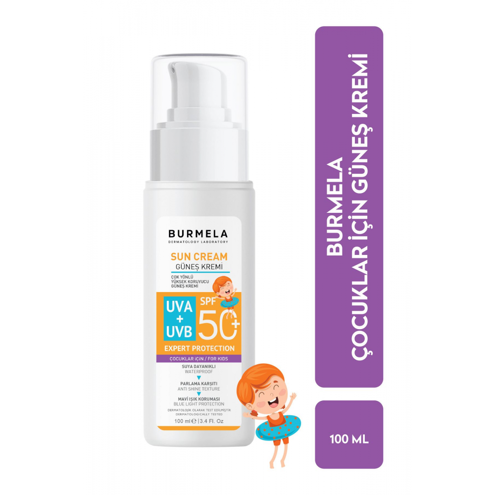 SPF +50 Çocuk & Bebekler İçin Mineralli Yüz ve Vücut Güneş Kremi 100 ml