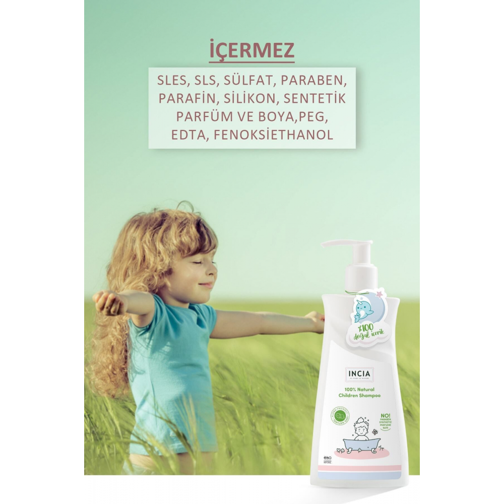 %100 Doğal Organik Sertifikalı Bebek Ve Çocuk Jel Şampuanı Saç Vücut Lavanta Konak Önleyici 350 ml