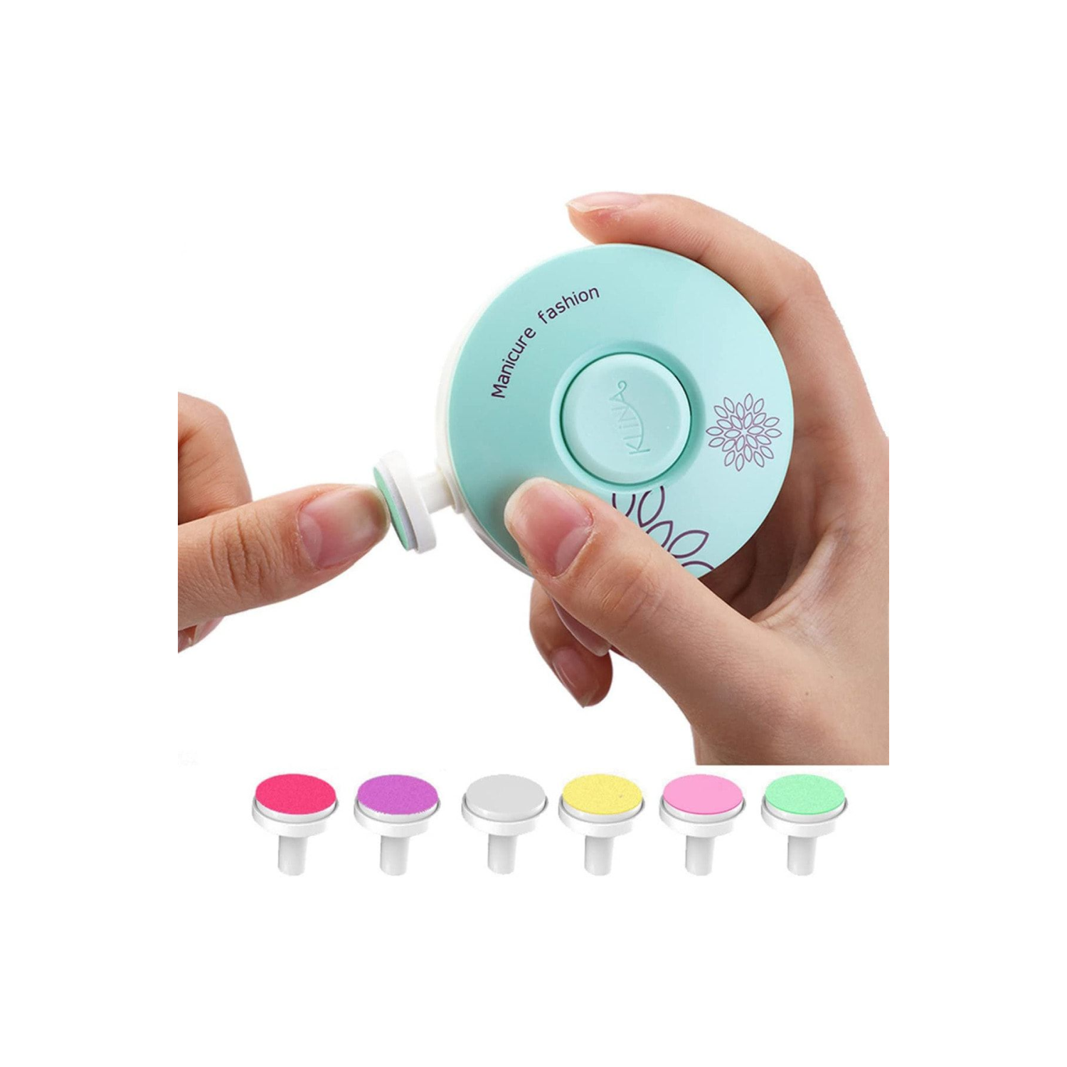 6 Başlıklı Yenidoğan Bebek Tırnak Törpüsü Pilli Çocuk Tırnak Parlatıcı Tırnak Makası Manikür Seti