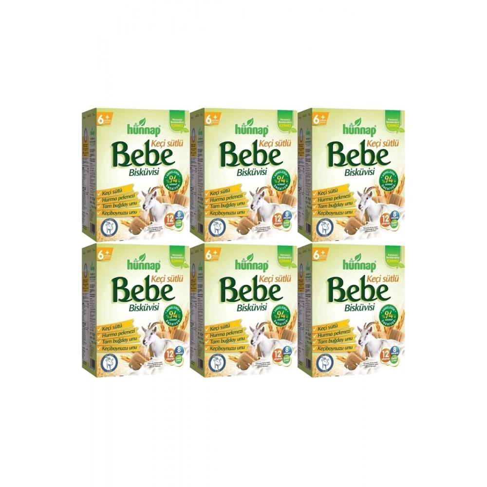 Bebe Bisküvisi Keçi Sütlü 400gr 6 Lı Set (toplam 2400gr)