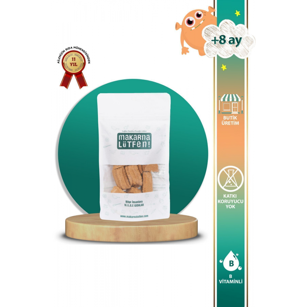 Elma Özlü Bisküvi (ORGANİK IÇERİKLİ-KATKISIZ-60 GRAM)