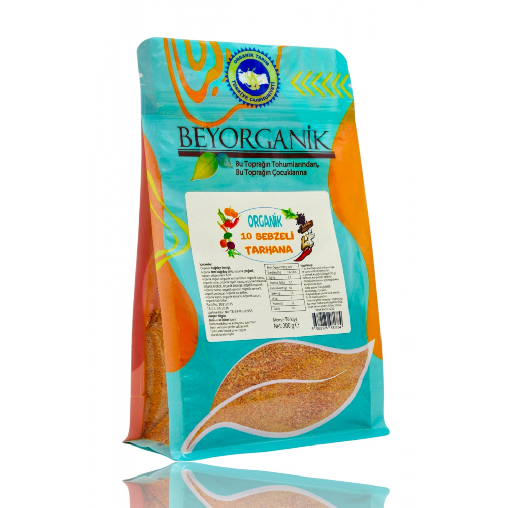 Organik 10 Sebzeli Tarhana (10 SEBZELİ) (PESTİSİT VE AFLATOKSİN ANALİZLİ) 200gr