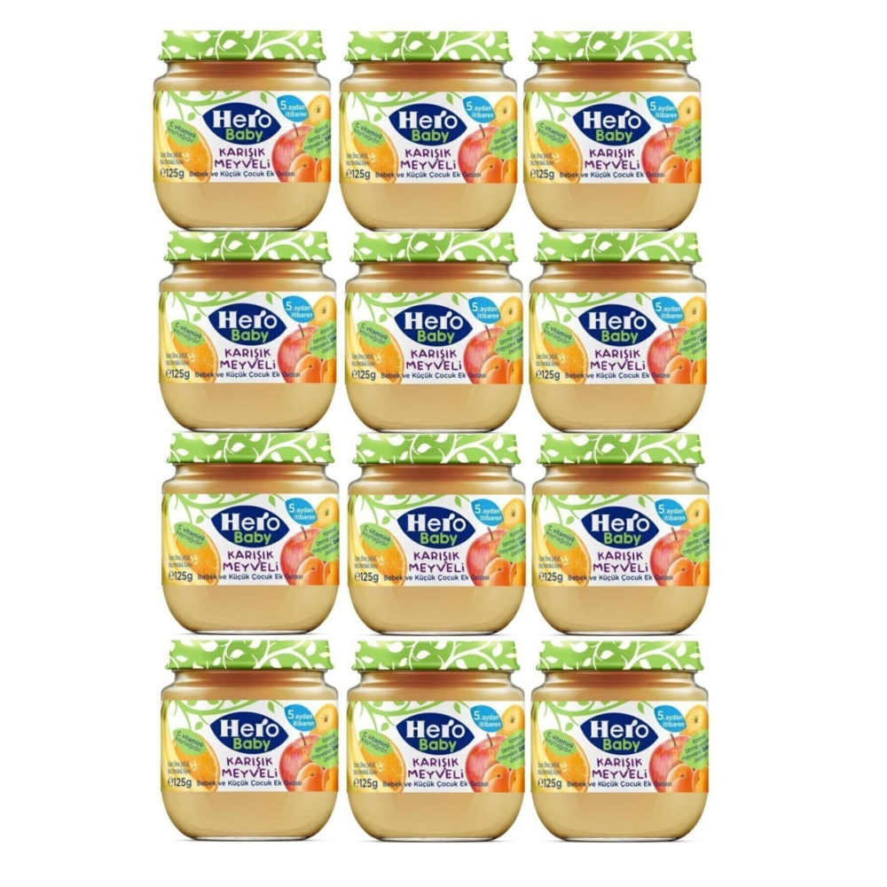 Karışık Meyveli Kavanoz Maması 125 gr 12 Adet