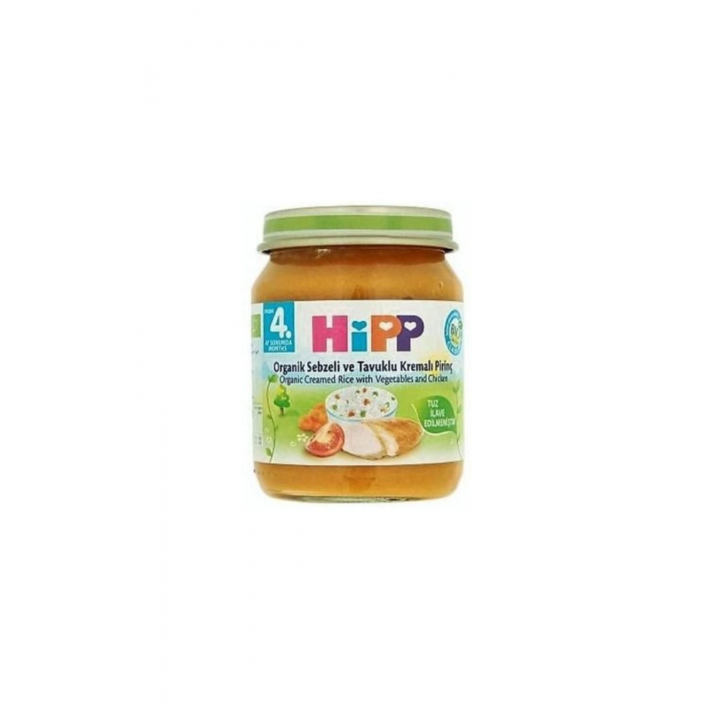 Organik Sebze Ve Tavuklu Kremalı Pirinç 125 gr