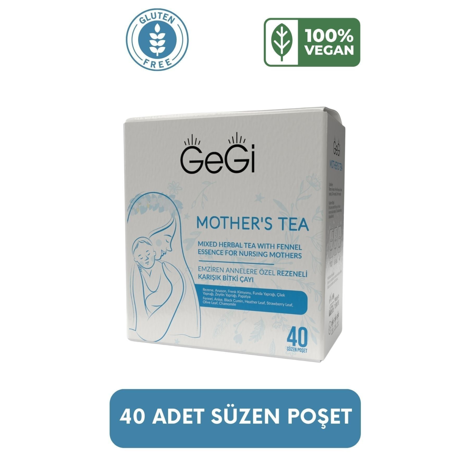 Emziren Anneler Için Süt Arttırmayı Ve Gaz Gidermeyi Destekleyen Karışık Bitki Çayı