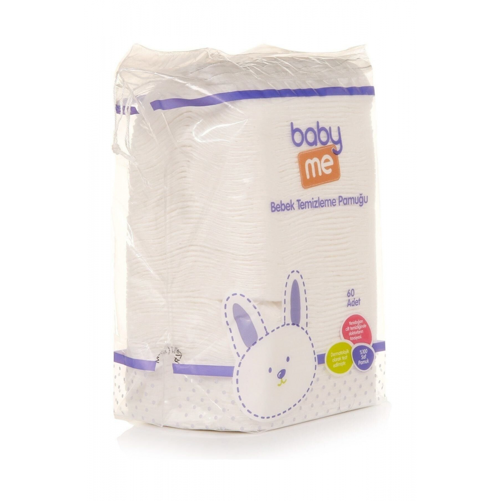 Bebek Temizleme Pamuğu 60 Adet Bae-20017