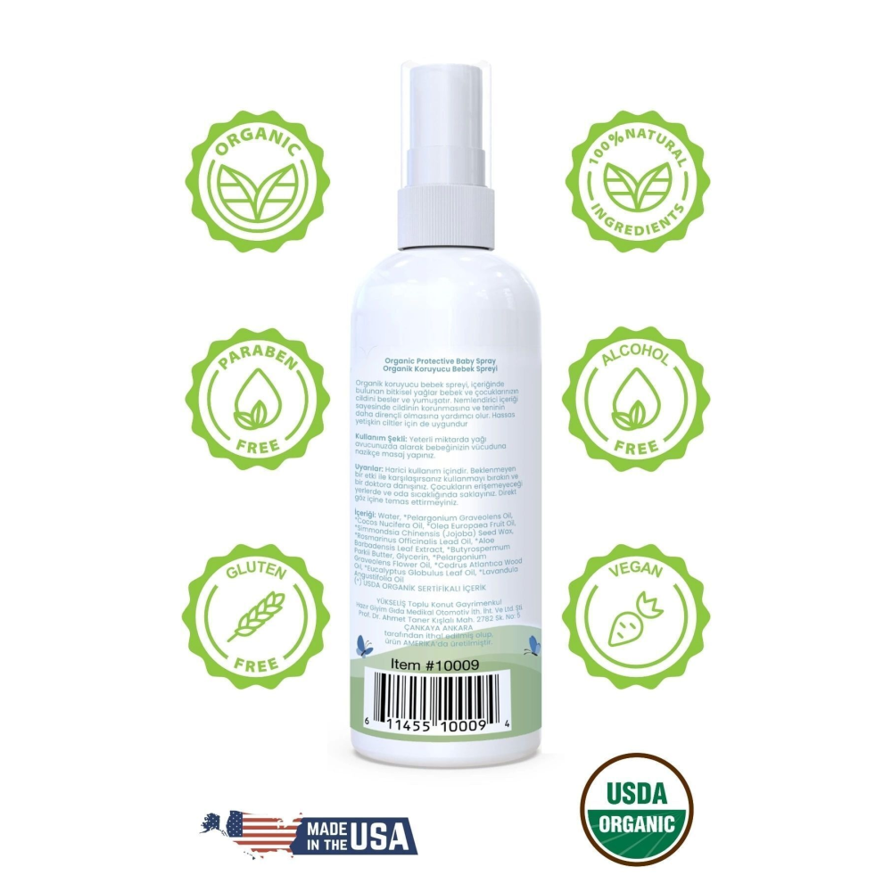 Organik Koruyucu Bebek Losyonu Protective Baby Sprey 118 ml