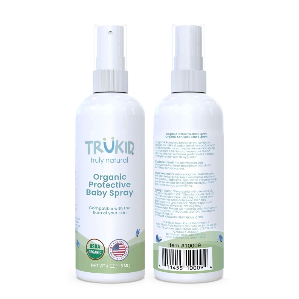 Organik Koruyucu Bebek Losyonu Protective Baby Sprey 118 ml