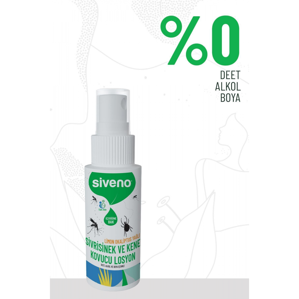 Sivrisinek Ve Kene Kovucu Sprey Losyon Bitkisel Tüm Vücut Için Seyahat Tatil Boy 50 ml