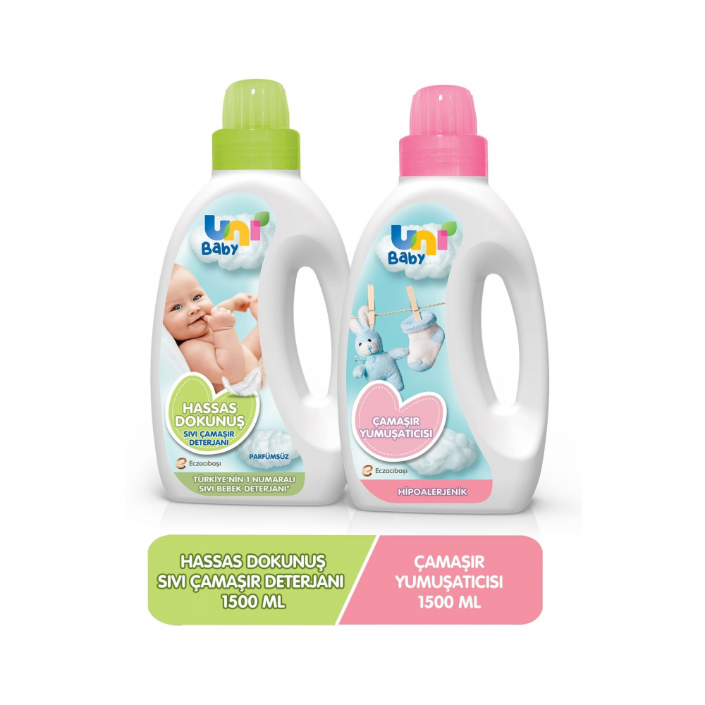 Çamaşır Deterjanı Sensitive 1500ml + Yumuşatıcı 1500ml