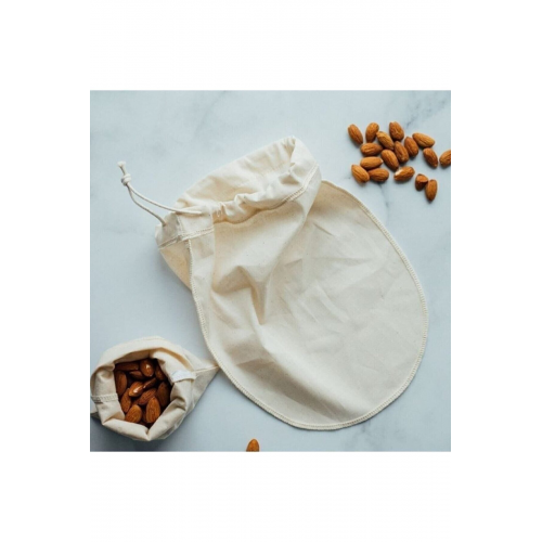Bitkisel Süt Torbası Organik Yoğurt Süzme Kesesi Yıkanabilir Keten Kese Natural Tekstil Sütbezi