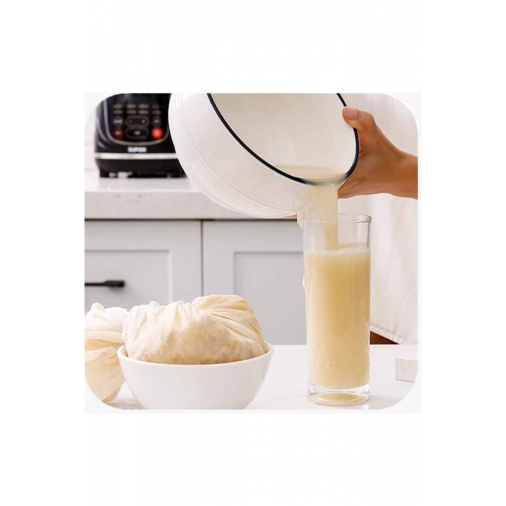 Organik Çember Süzme Bezi Yıkanabilir Keten Bez Natural  ( 2 ebat 1 er adet )