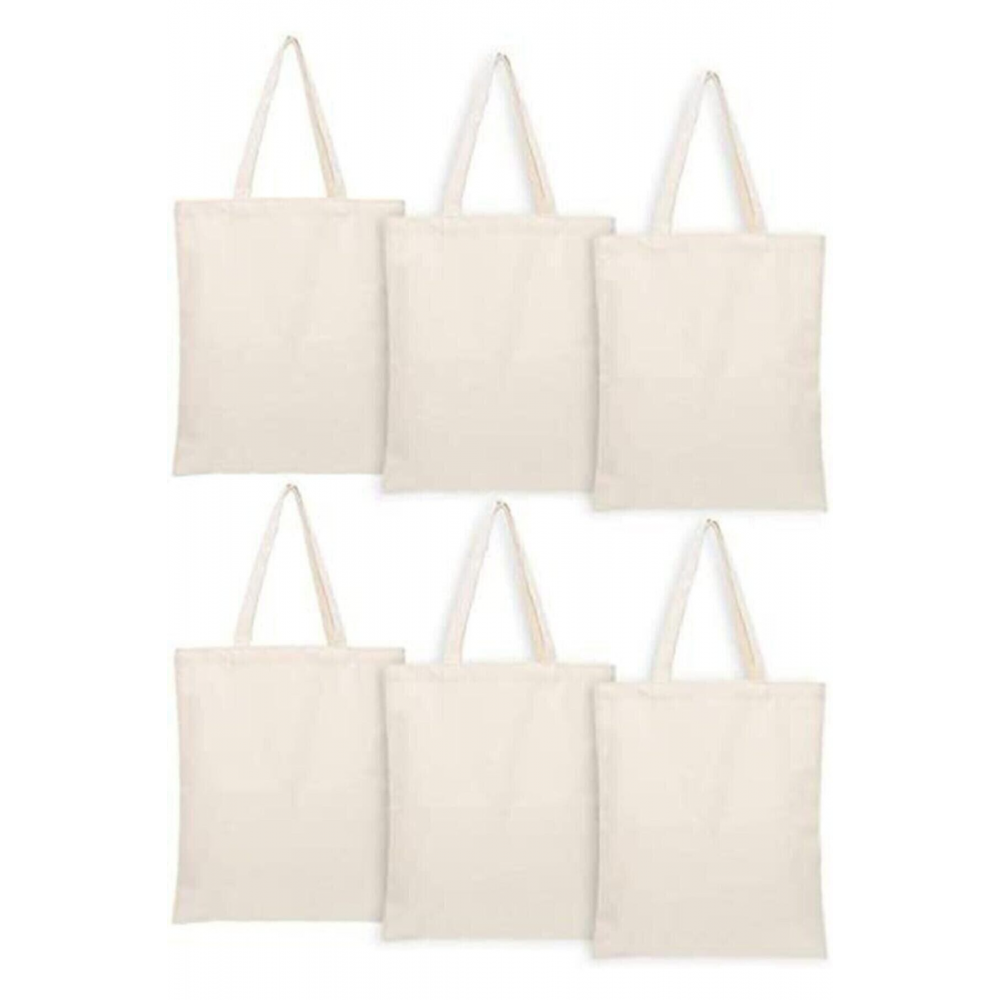 Punch Bez Çanta 35x40 6 Adet %100 Pamuk Alışveriş Çantası- Punch Yapımı Için Uygundur