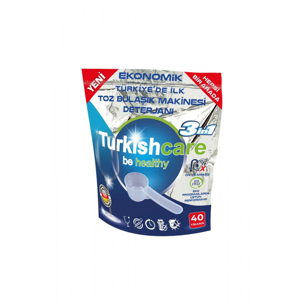 Ekonomik Hepsi Bir Arada Bulaşık Makinesi Tablet Deterjanı Toz 40 Yıkama