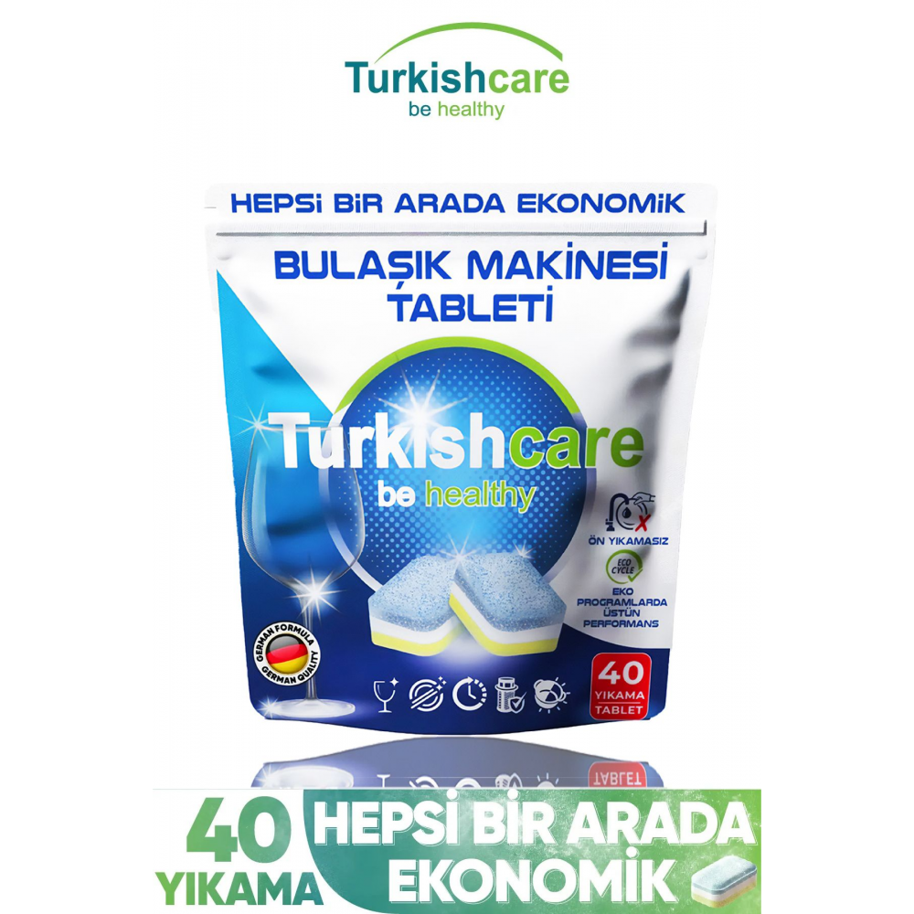Hepsi Bir Arada Ekonomik 40 Yıkama Bulaşık Deterjanı Premium Tablet