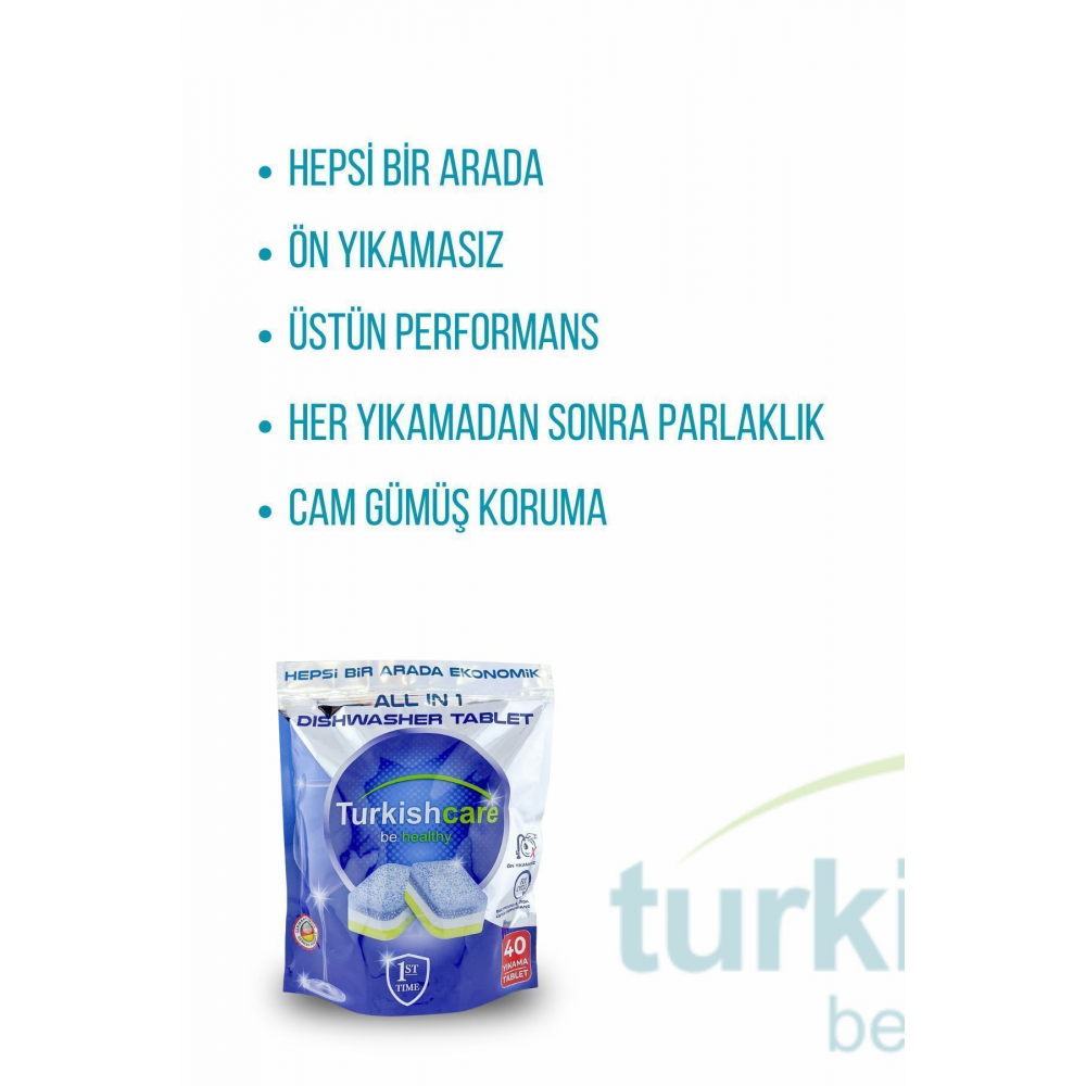 Hepsi Bir Arada Ekonomik 40 Yıkama Bulaşık Deterjanı Premium Tablet