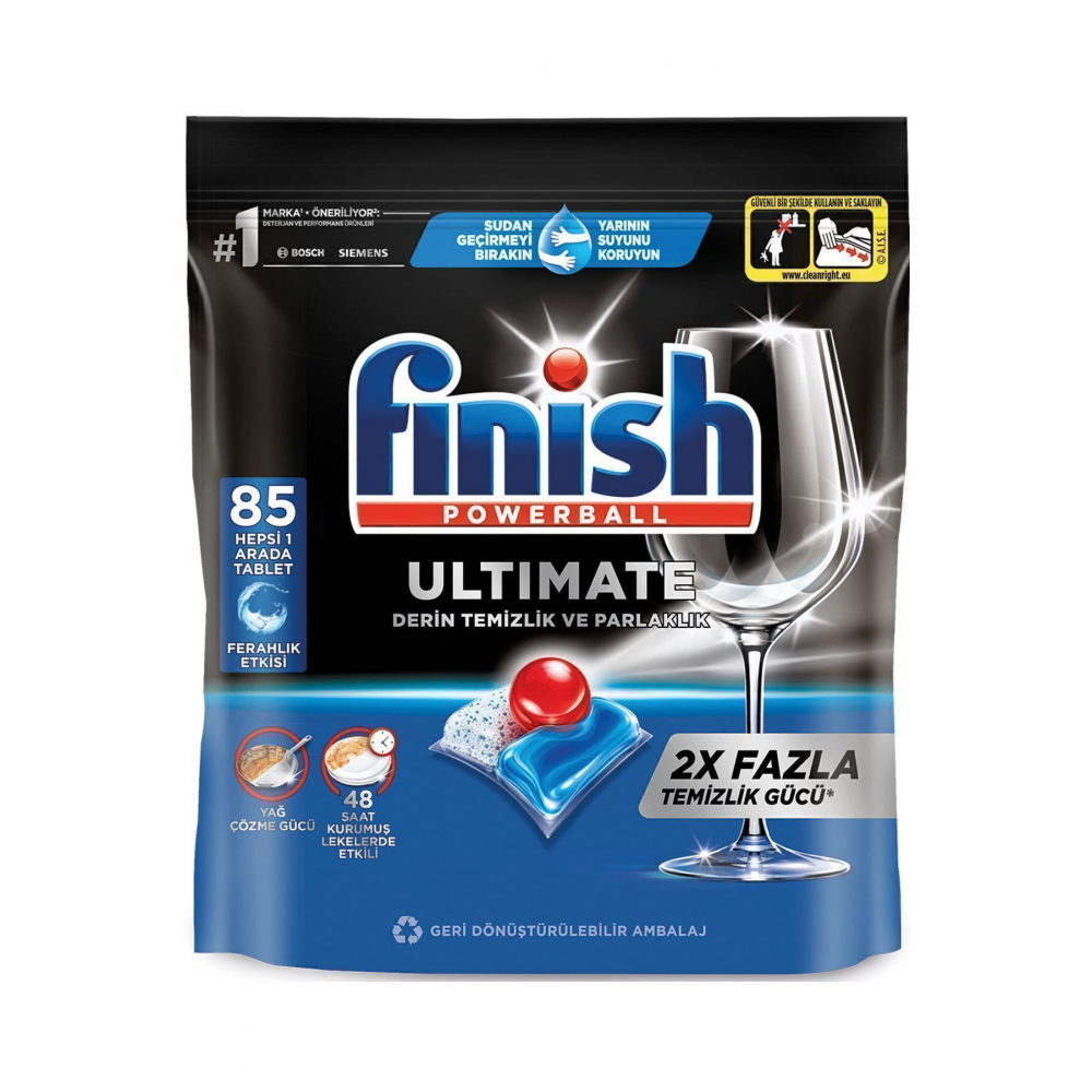 Ultimate Hepsi Bir Arada 85 Kapsül Bulaşık Makinesi Deterjanı Tableti (1 x 85)