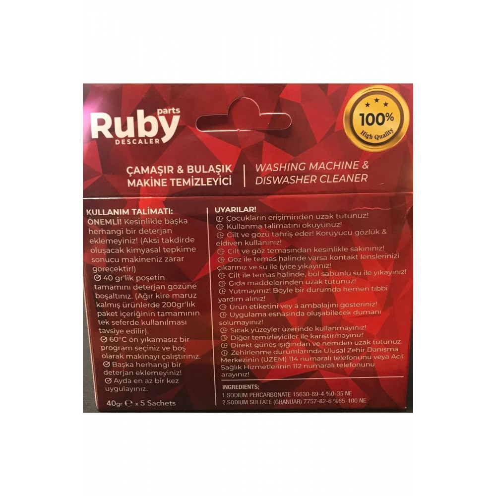 Çamaşır ve Bulaşık Makinası Temizleyici 5 Paket
