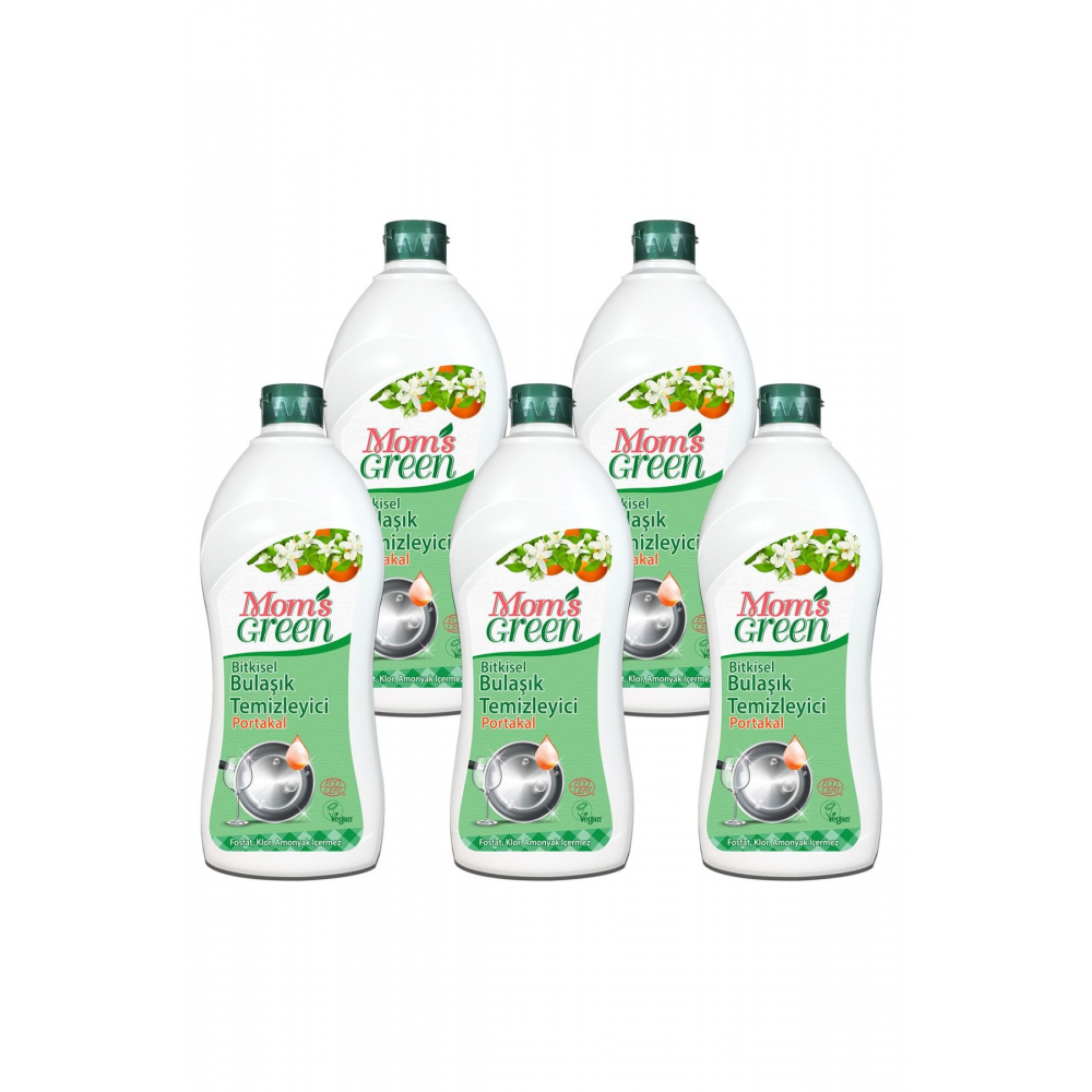 Bitkisel Elde Bulaşık Deterjanı Portakallı 750 Ml Eco 5'li Set