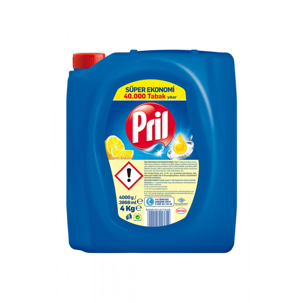 Elde Bulaşık Deterjanı Üçlü Güç Limon 4 kg