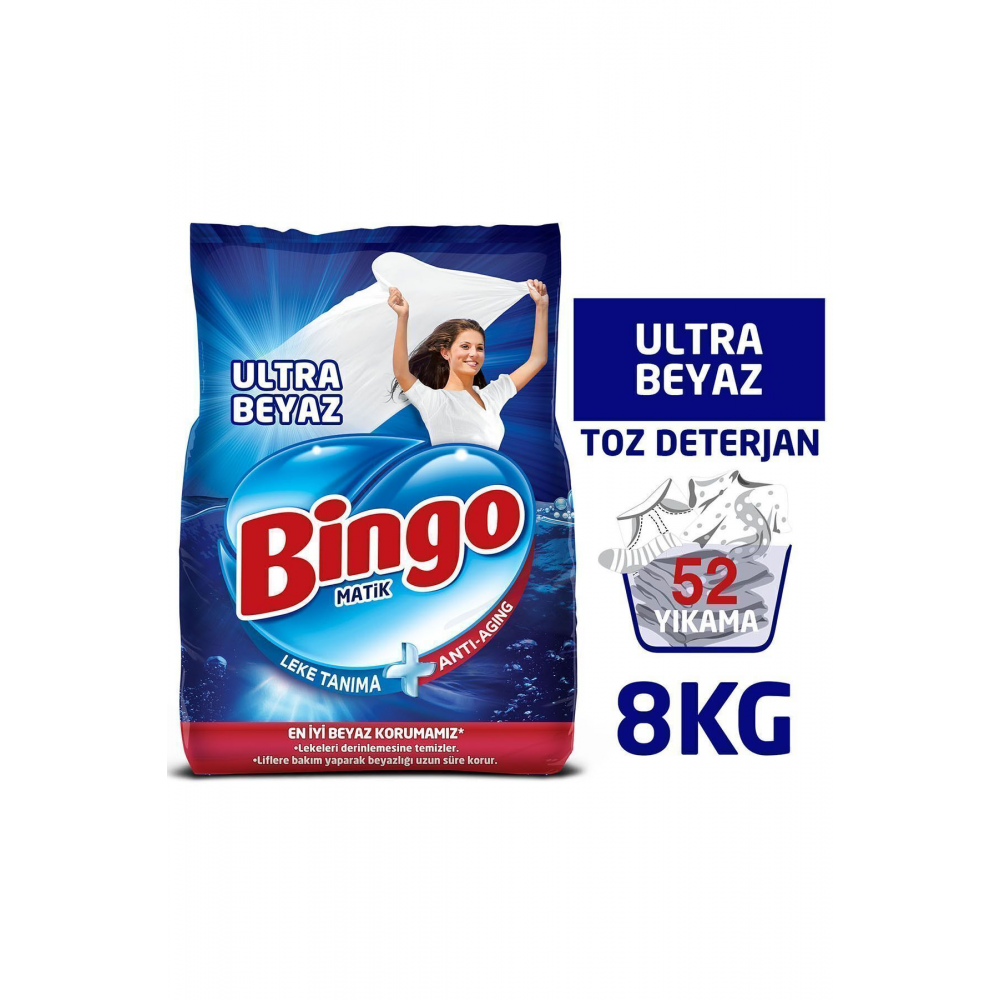 Matik Toz Çamaşır Deterjanı 4 Kg Ultra Beyaz 2'li