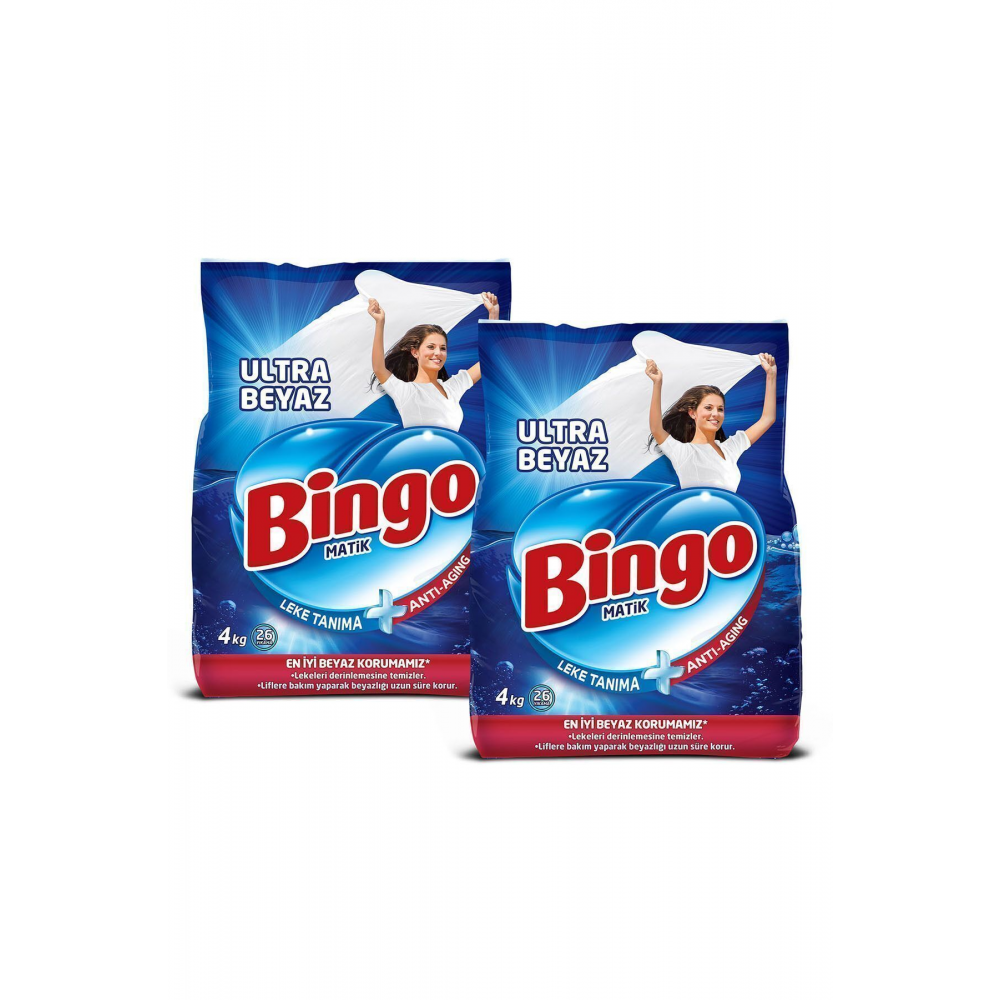 Matik Toz Çamaşır Deterjanı 4 Kg Ultra Beyaz 2'li