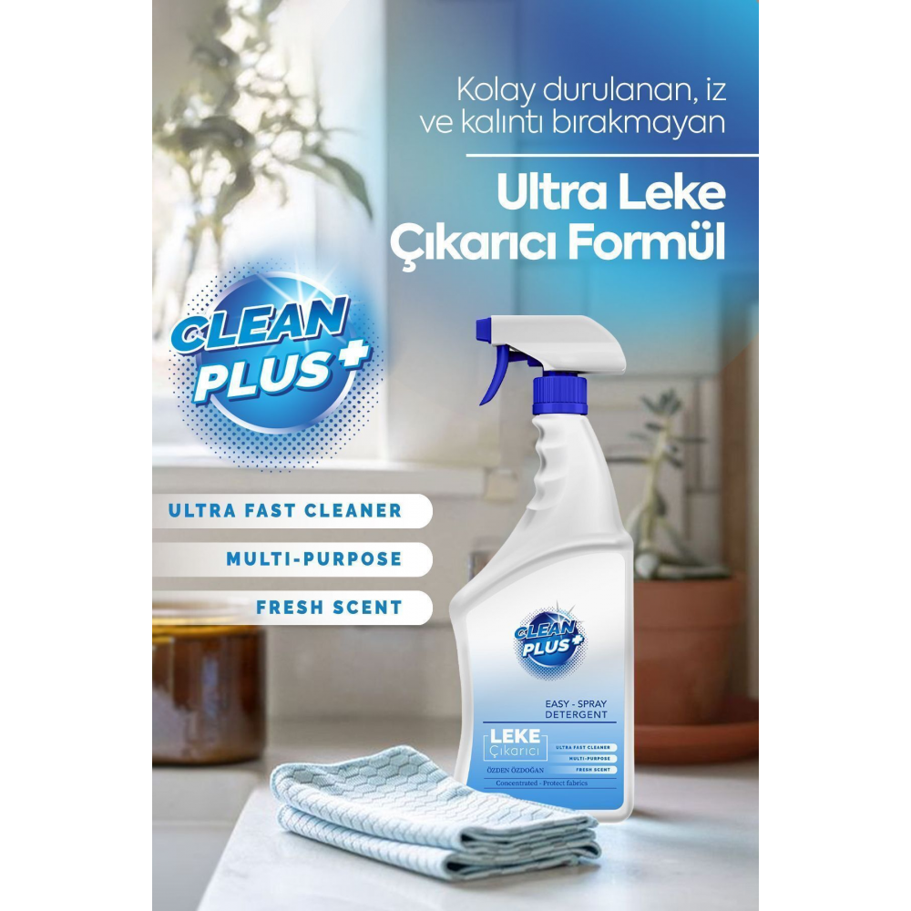 Clean Plus+ Çok Amaçlı Ultra Güçlü Leke Çıkarıcı 750 ml