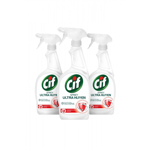 Sprey Temizleyici Her Yerde Ultra Hijyen Çamaşır Suyu Katkılı 750 ml 3 Adet