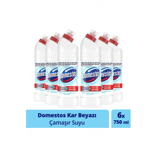Yoğun Kıvamlı Çamaşır Suyu Kar Beyazı Maksimum Hijyen 750 ml 6 Adet
