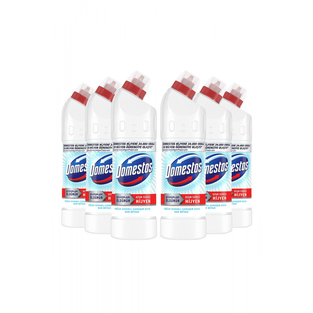 Yoğun Kıvamlı Çamaşır Suyu Kar Beyazı Maksimum Hijyen 750 ml 6 Adet