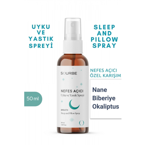 Nefes Açıcı Uyku Ve Yastık Spreyi Okaliptus Nane Biberiye Sleep And Pıllow Spray Doğal 50 ml