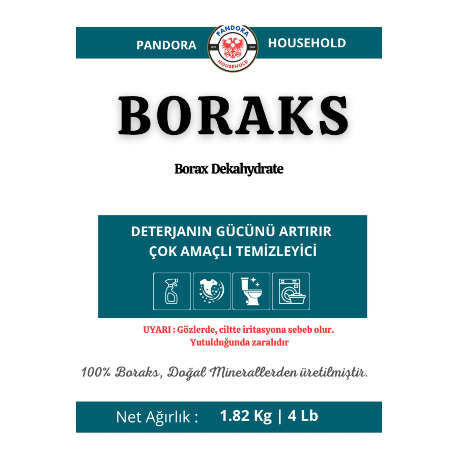 Saf Boraks Toz 1.82 Kg