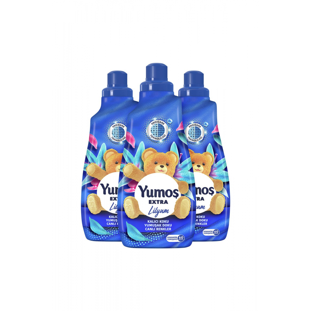 Extra Konsantre Çamaşır Yumuşatıcısı Lilyum 1440 ml 60 Yıkama 3 Adet