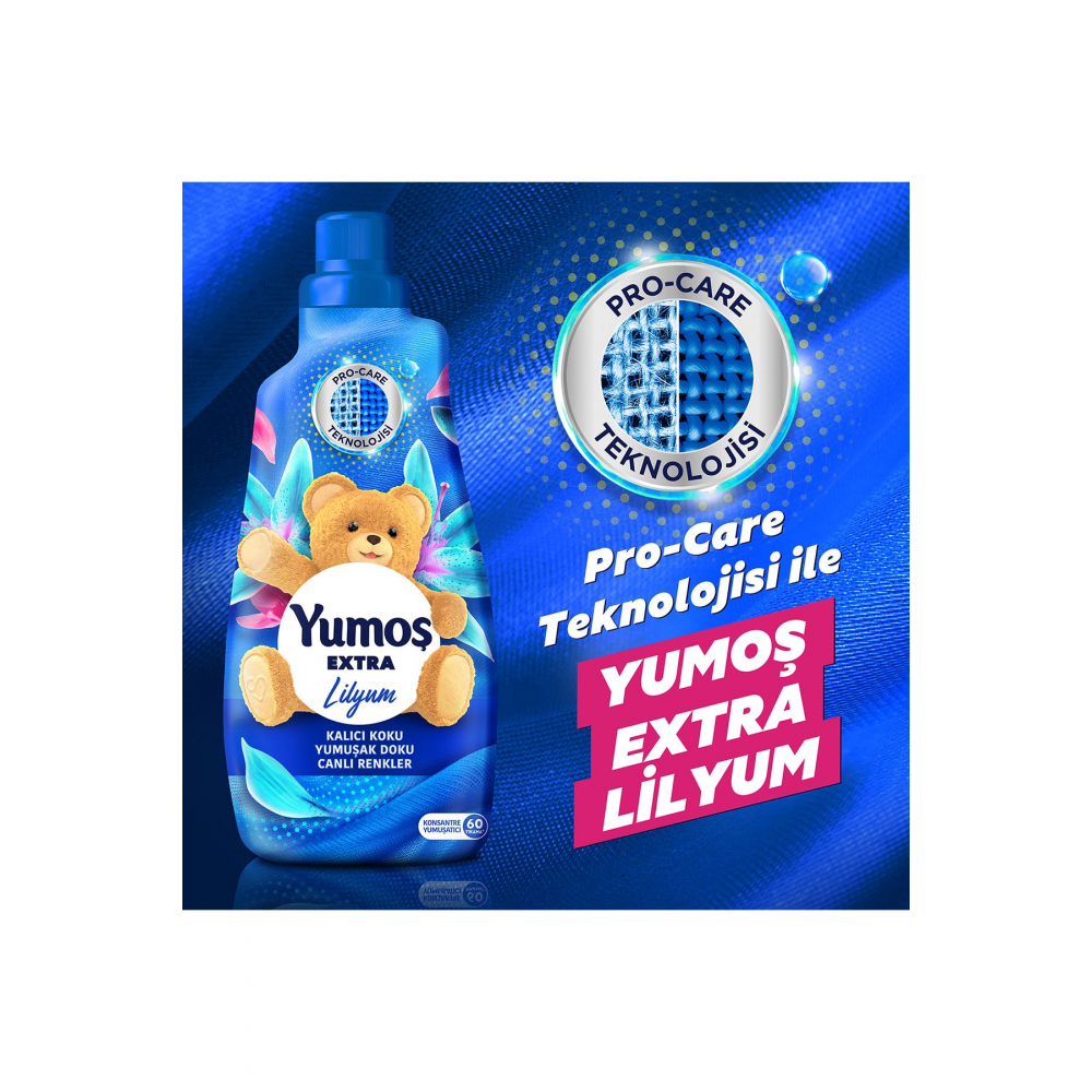 Extra Konsantre Çamaşır Yumuşatıcısı Lilyum 1440 ml 60 Yıkama 4 Adet