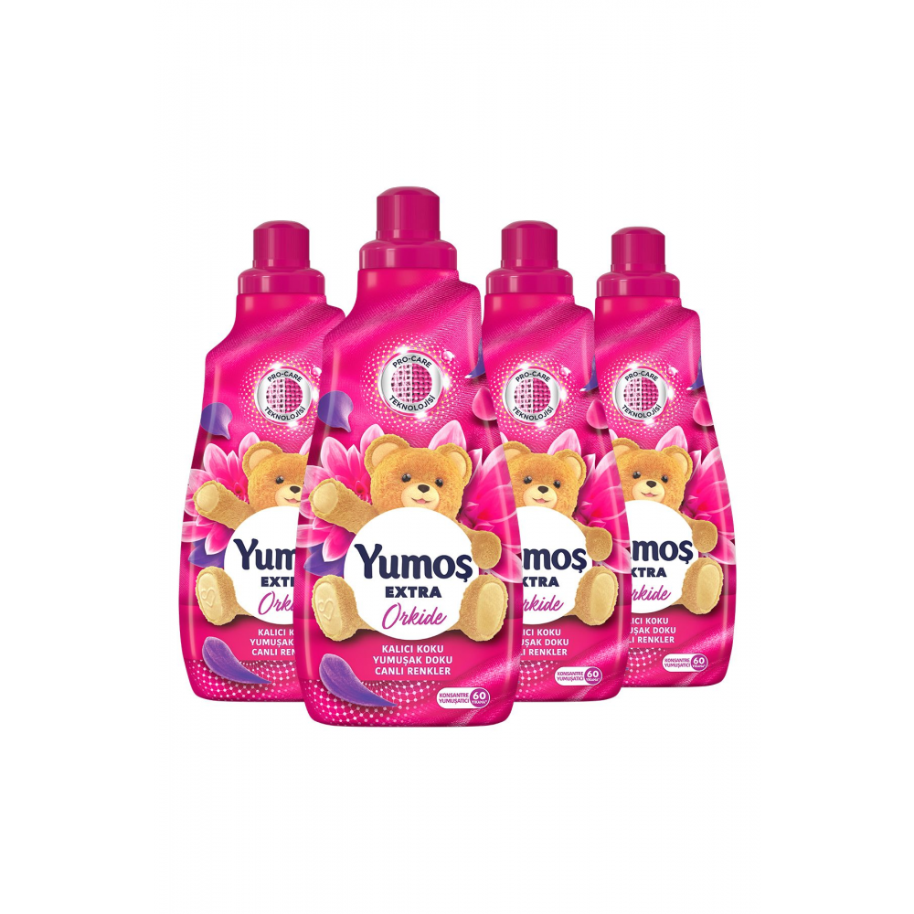 Extra Konsantre Çamaşır Yumuşatıcısı Orkide 1440 ml 60 Yıkama 4 Adet