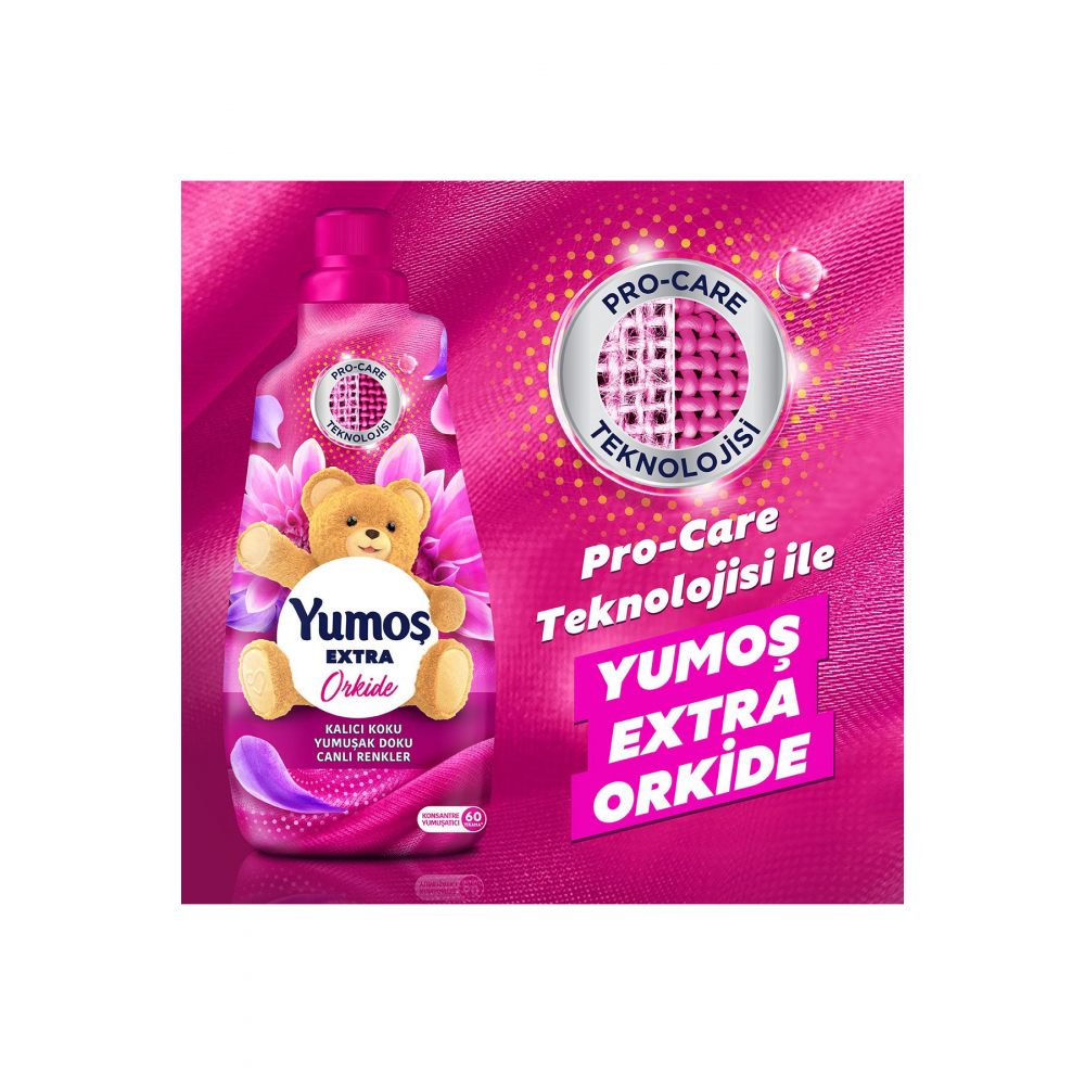 Extra Konsantre Çamaşır Yumuşatıcısı Orkide 1440 ml 60 Yıkama 4 Adet
