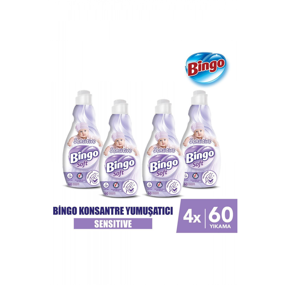 Soft Konsantre Çamaşır Yumuşatıcısı Sensitive 1440 ml X 4 Adet