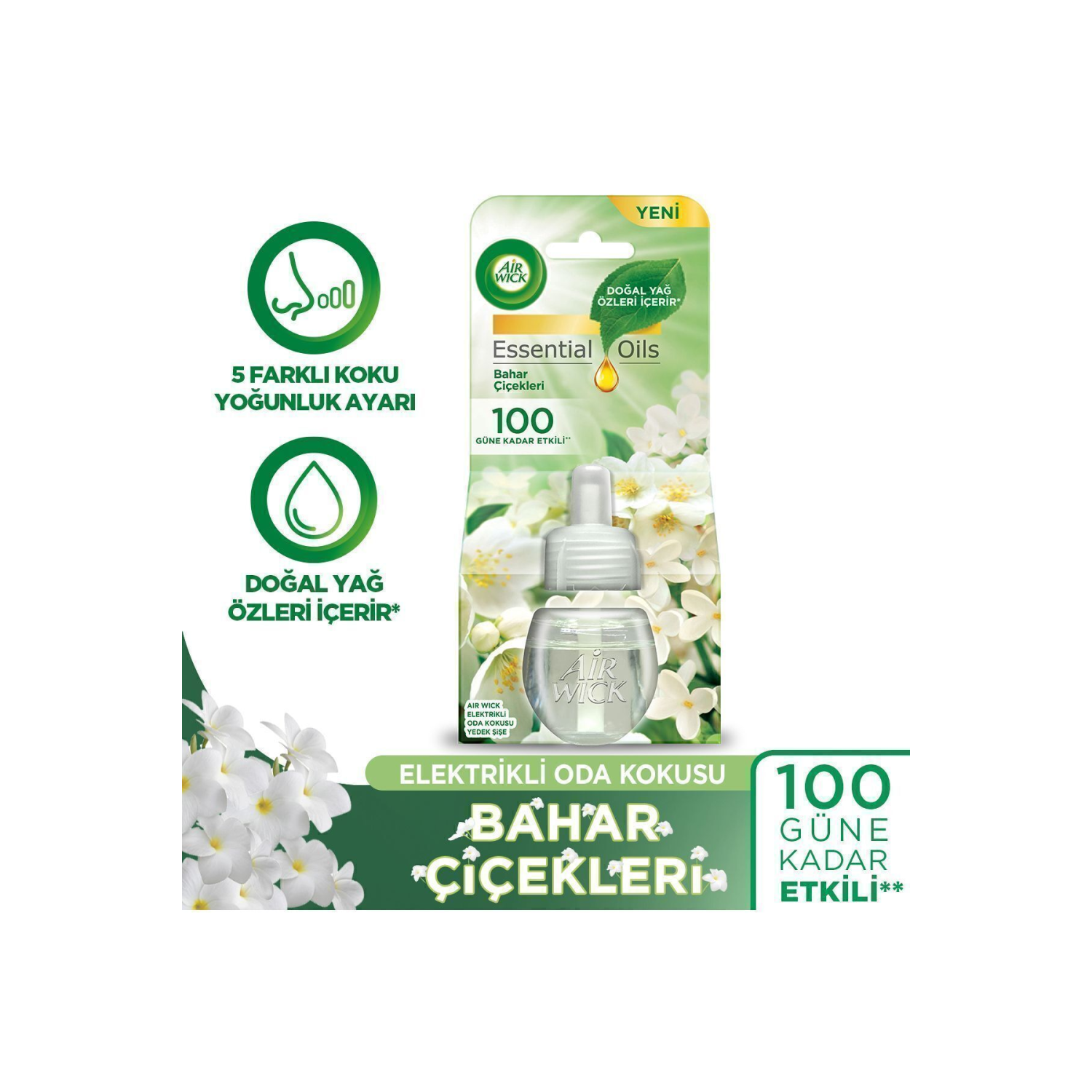 Elektrikli Oda Kokusu Yedek Şişe Bahar Çiçekleri - Esansiyel Yağlar Içerir*