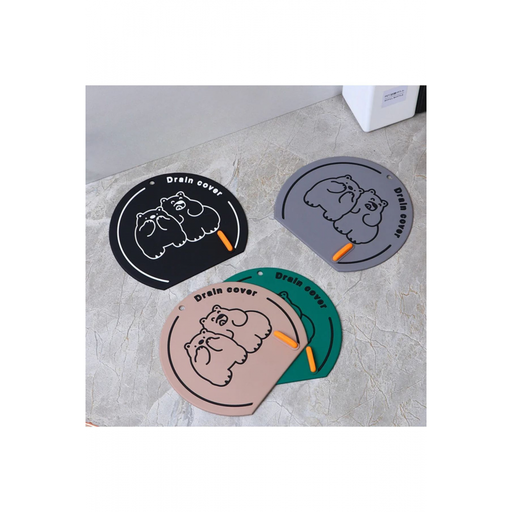 Kötü Koku Önleyici Silikon Mat Banyo Mutfak Lavabo Balkon Gider Tıpası Tıkacı Kapağı Gri