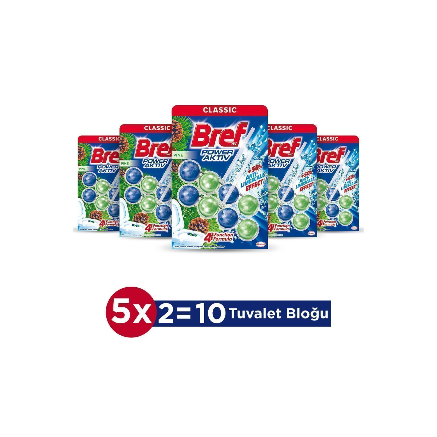 Power Aktiv Katı Tuvalet Bloğu 5 Adet Çam Ikili (5'Lİ SET)