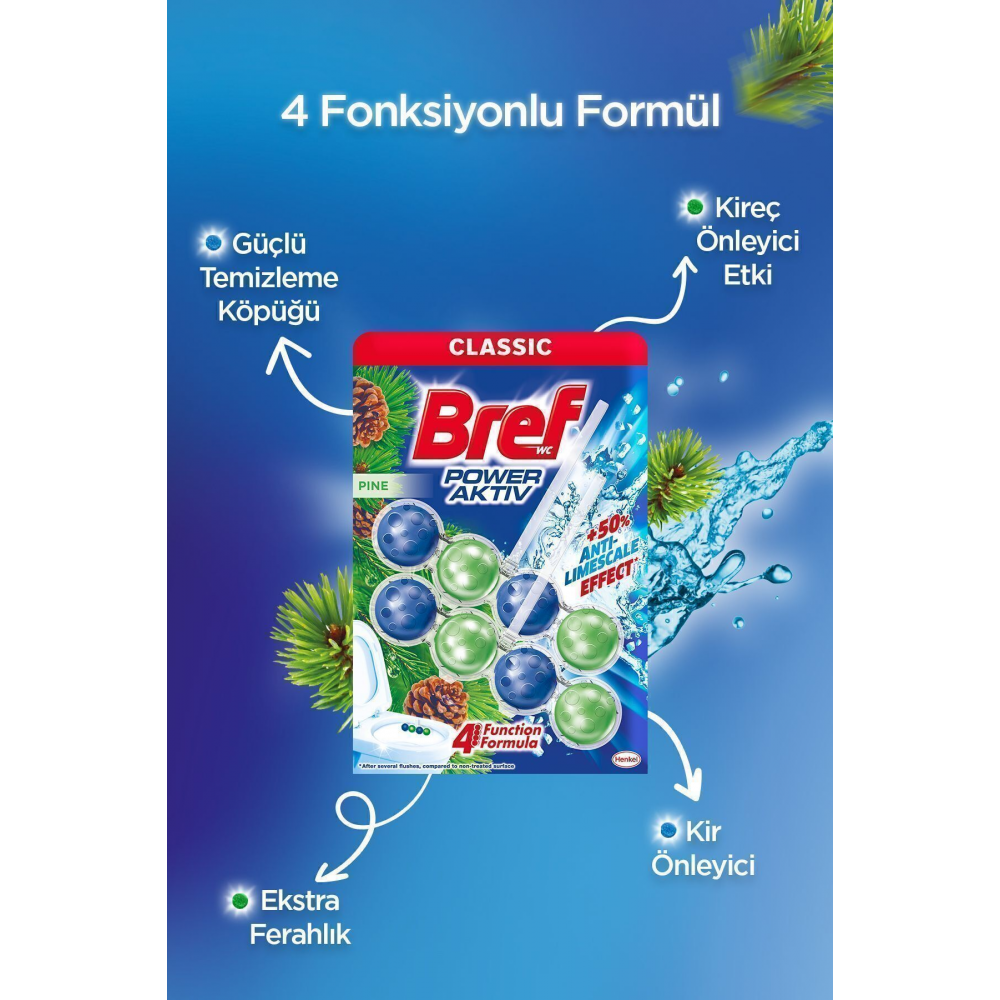 Power Aktiv Katı Tuvalet Bloğu 5 Adet Çam Ikili (5'Lİ SET)