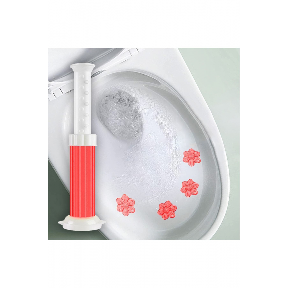 Tuvalet Temizleme Jeli Klozet Banyo Koku Giderici Damga Seti Desenli Koku Giderici Wc Jeli Kırmızı