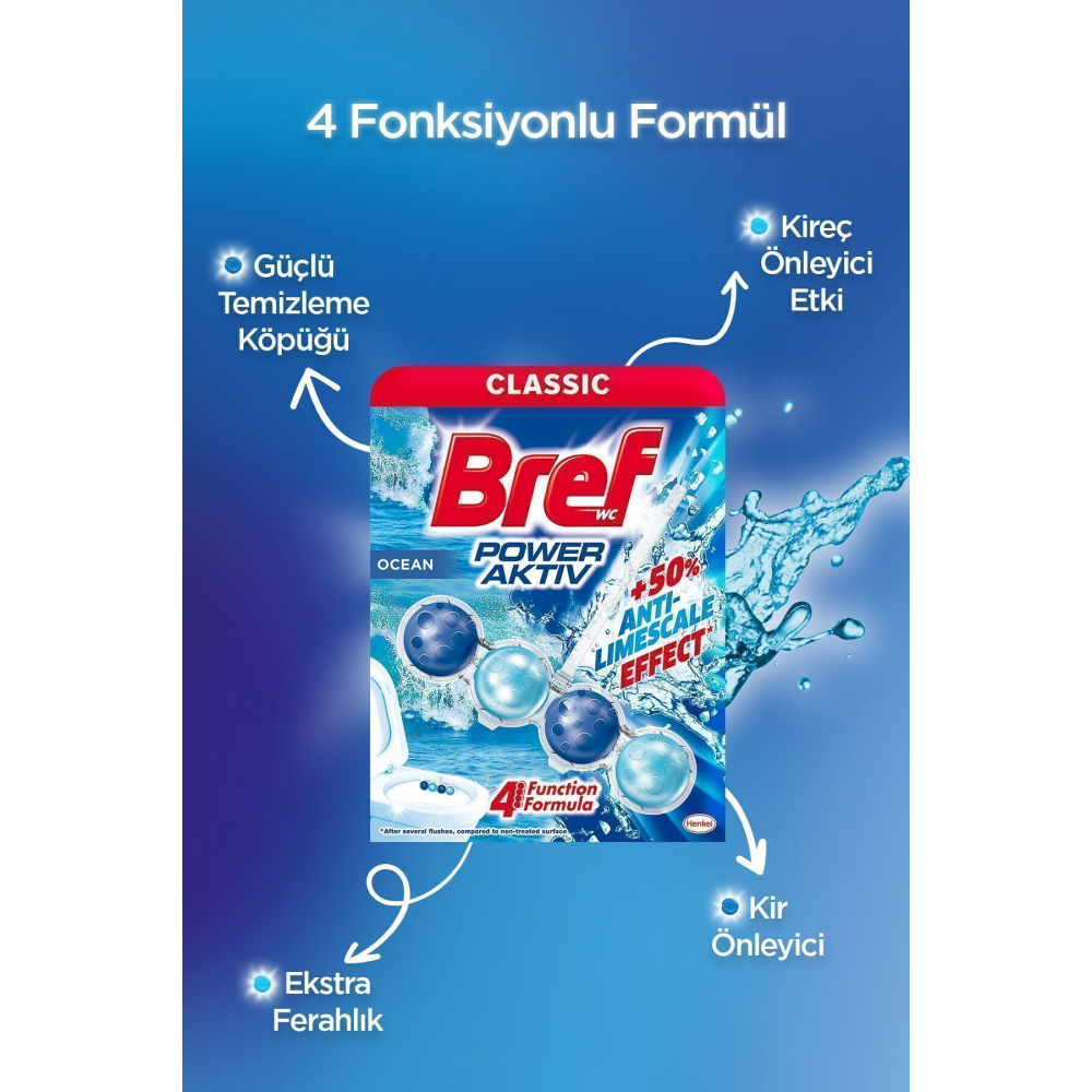 Wc Power Aktiv Duopack Katı Tuvalet Bloğu 3 Çam 2 Okyanus, 5 X 2'li Paket