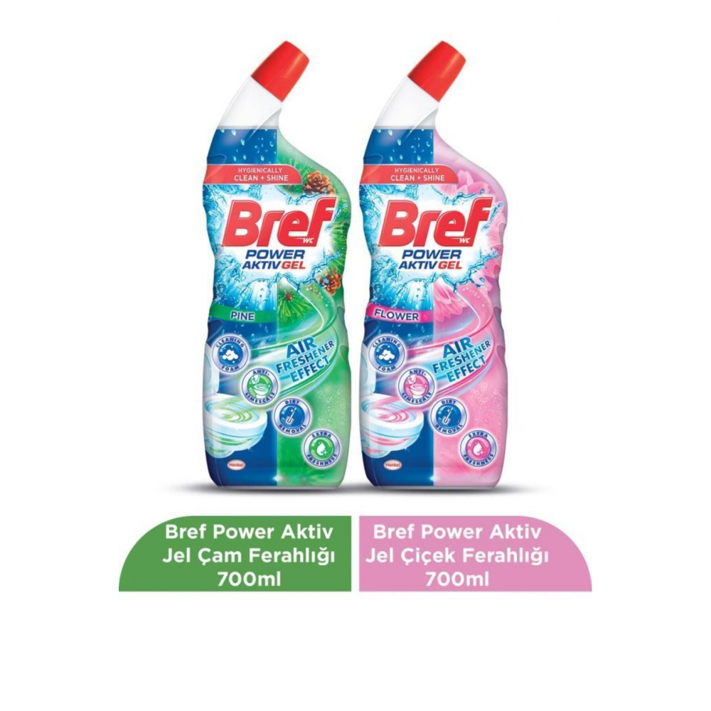Wc Tuvalet Temizleyici Jel 2 X 700ml 1 Çiçek Ferahlığı 1 Çam Ferahlığı